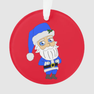 Chibi Blue Anzug Santa Ornament