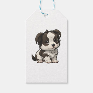 Chibi Border Collie Geschenkanhänger