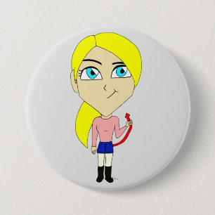 Chibi "böse" Mädchen Button