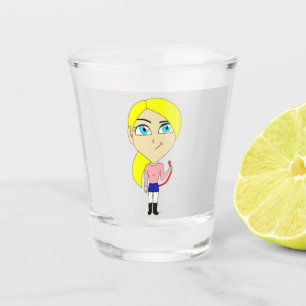 Chibi "böse" Mädchen Schnapsglas