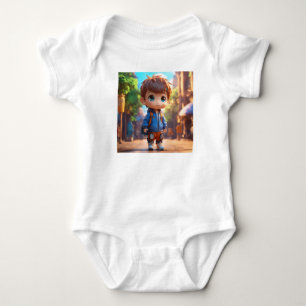 Chibi Boy in 4D: T - Shirt für lebendigen Realismu