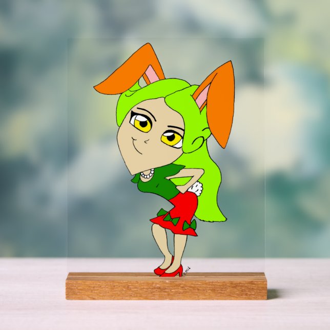 Chibi Bunnygirl Acrylschild (Neutral)