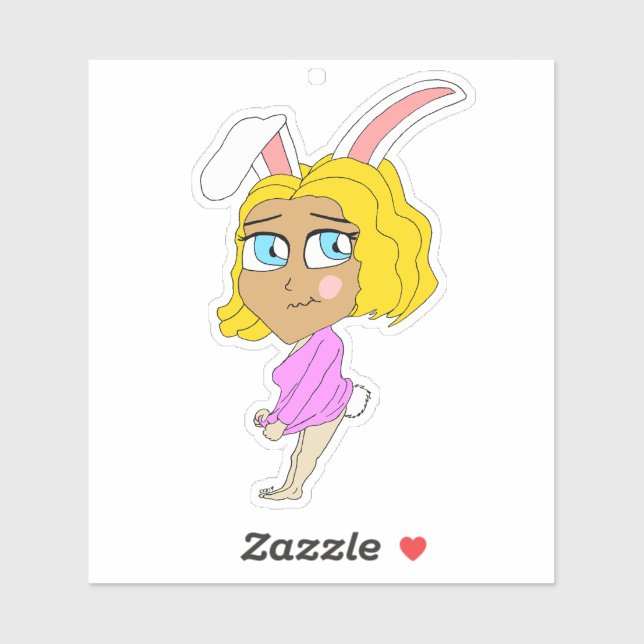 Chibi Bunnygirl Aufkleber (Blatt)