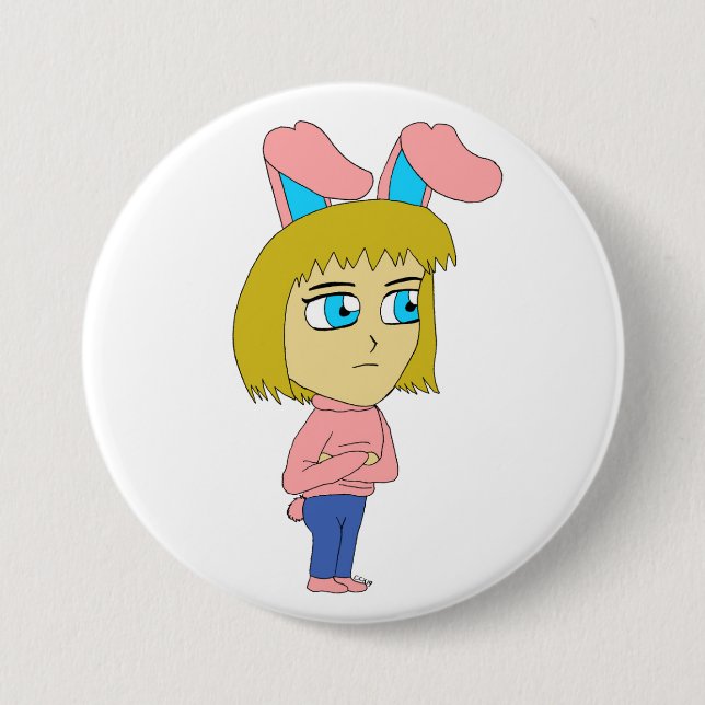 Chibi Bunnygirl Button (Vorderseite)