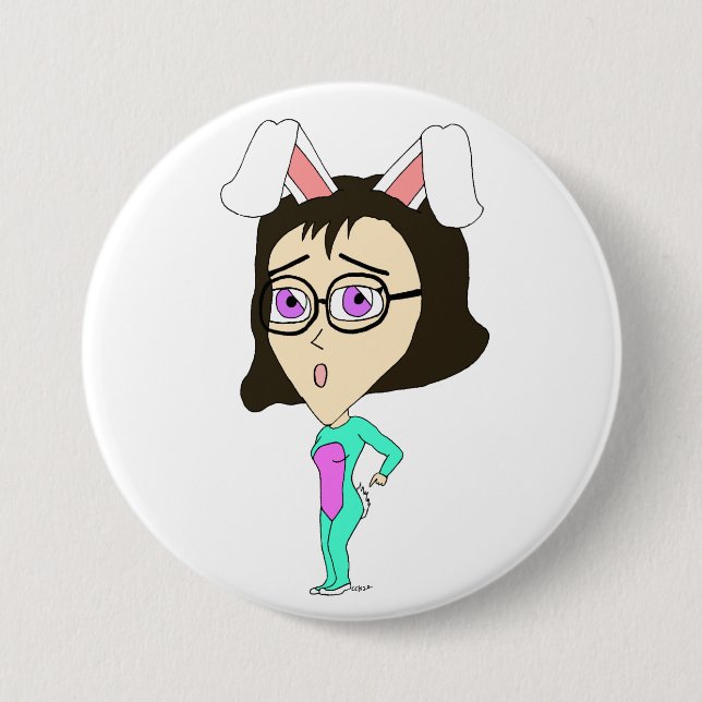 Chibi Bunnygirl Button (Vorderseite)