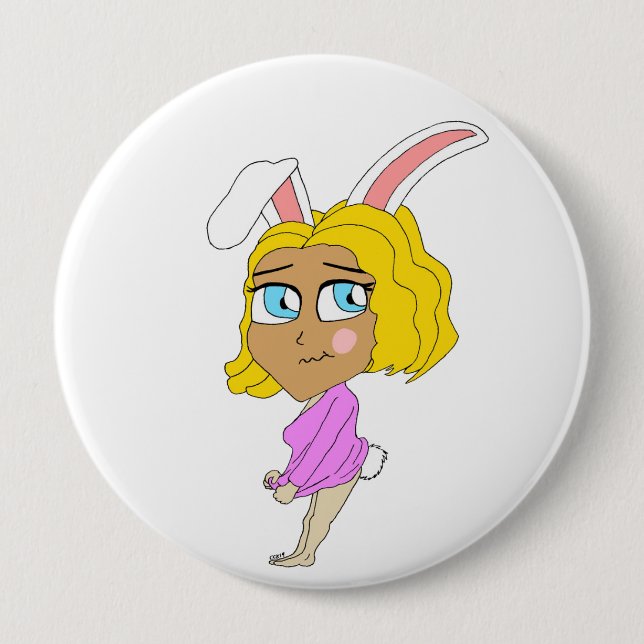 Chibi Bunnygirl Button (Vorderseite)