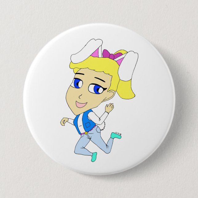 Chibi Bunnygirl Button (Vorderseite)