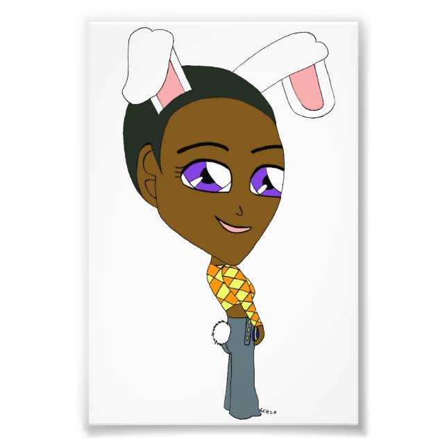 Chibi Bunnygirl Fotodruck (Vorne)