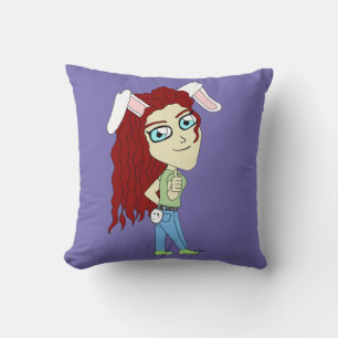 Chibi Bunnygirl gibt einen Daumen hoch Kissen