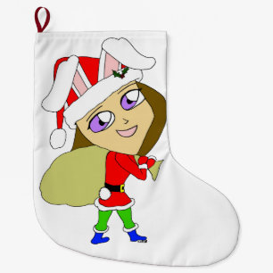 Chibi Bunnygirl Großer Weihnachtsstrumpf