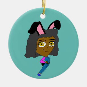 Chibi Bunnygirl Keramik Ornament