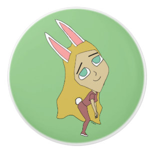 Chibi Bunnygirl Keramikknauf