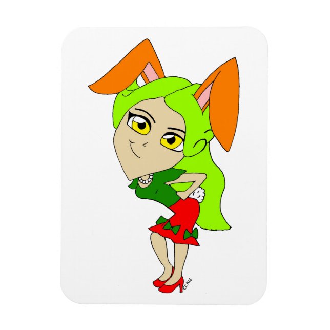 Chibi Bunnygirl Magnet (Vertikal)