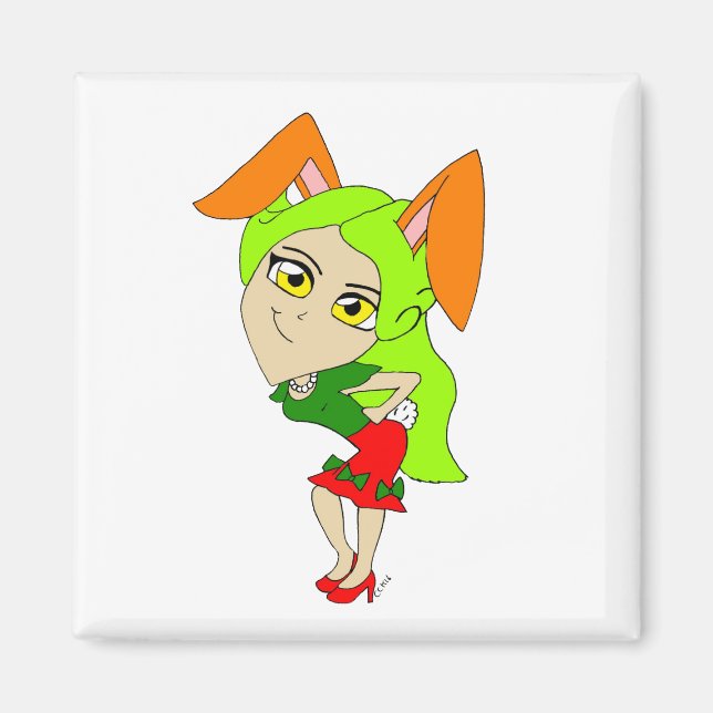 Chibi-Bunnygirl-Magnet Magnet (Vorne)
