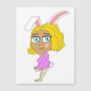 Chibi-Bunnygirl-Magnet Magnetkarte