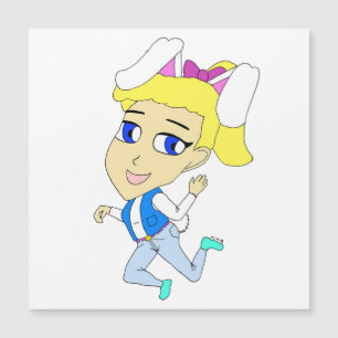 Chibi Bunnygirl Magnetkarte