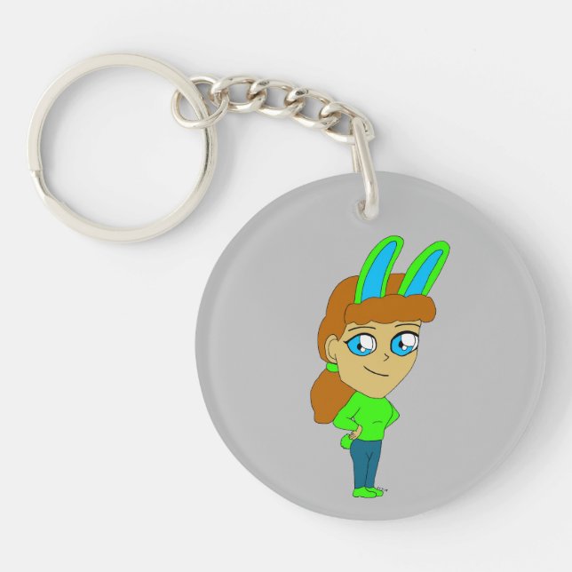 Chibi Bunnygirl-Schlüsselanhänger Schlüsselanhänger (Vorderseite)