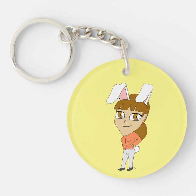 Chibi Bunnygirl-Schlüsselanhänger Schlüsselanhänger (Vorderseite)