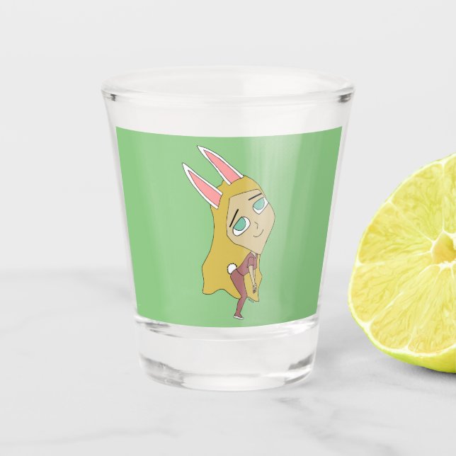 Chibi Bunnygirl Schnapsglas (Vorderseite)