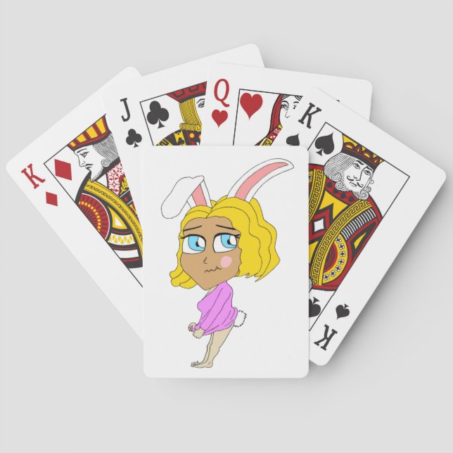 Chibi Bunnygirl Spielkarten (Rückseite)