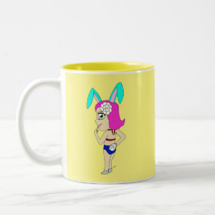 Chibi Bunnygirl Zweifarbige Tasse