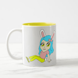 Chibi Bunnygirl Zweifarbige Tasse