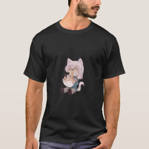 Chibi Cat Anime Girl Niedlich Kawaii Japanischer K T-Shirt