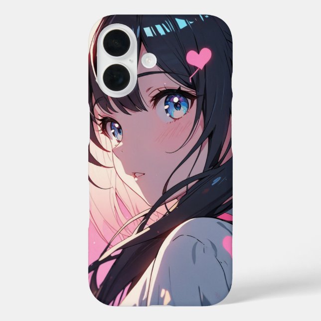 Chibi Cat Girl iPhone 16 Hülle (Rückseite)