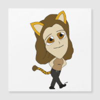 chibi catgirl Carte magnétique