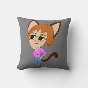 chibi catgirl lancer oreiller