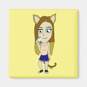 Chibi Catgirl Magnet