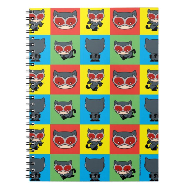 Chibi Catwoman Character Posen Notizblock (Vorderseite)