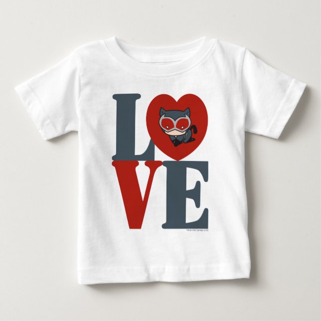 Chibi Catwoman LIEBE Baby T-shirt (Vorderseite)