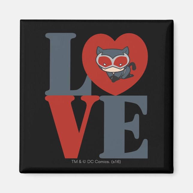Chibi Catwoman LIEBE Magnet (Vorne)