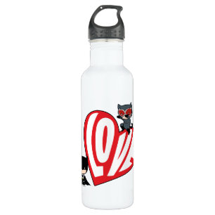 Chibi Catwoman Pounce über Batman Trinkflasche