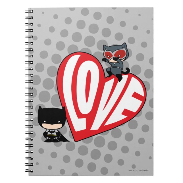 Chibi Catwoman Pounce zu Batman Notizblock (Vorderseite)