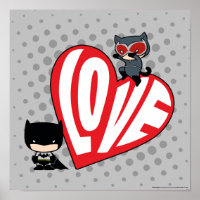 Chibi Catwoman Pounce zu Batman