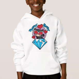 Chibi Catwoman sitzt oben auf großen Diamanten Hoodie