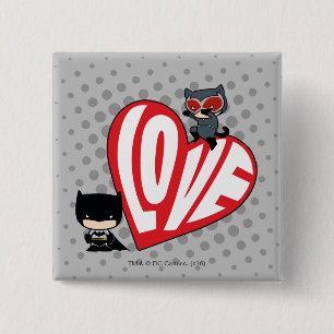 Chibi Catwoman springt auf Batman Button