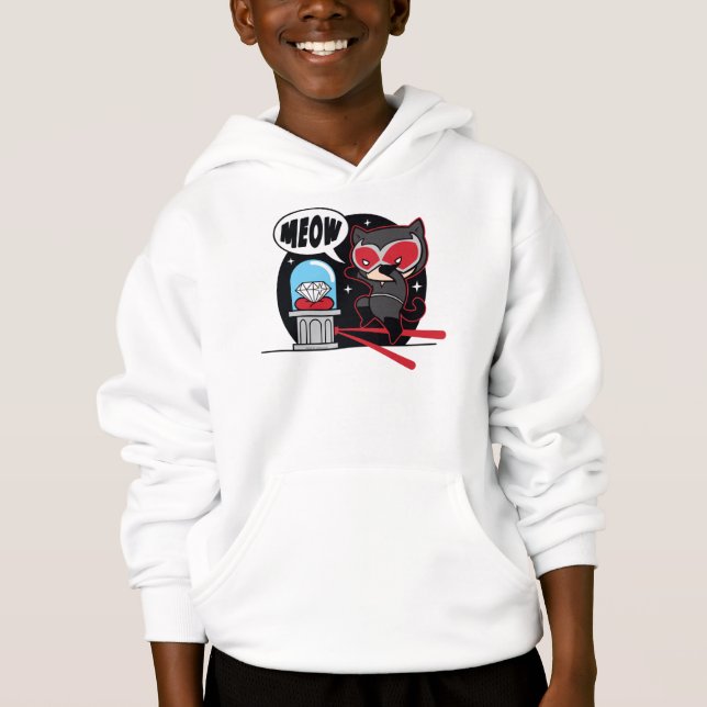 Chibi Catwoman stahl einen Diamond Hoodie (Vorderseite)