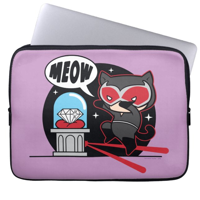 Chibi Catwoman stahl einen Diamond Laptopschutzhülle (Vorderseite)