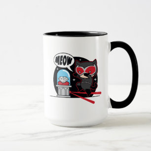 Chibi Catwoman stiehlt einen Diamanten Tasse