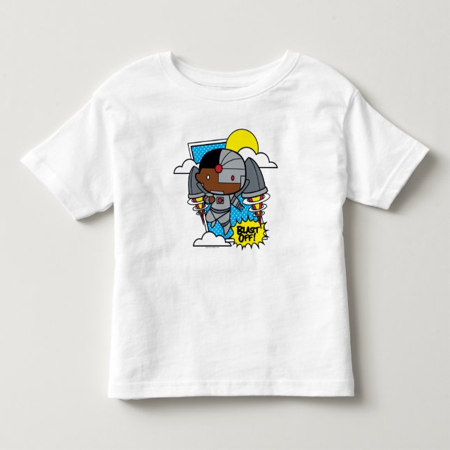 Chibi Cyborg blast ab! Kleinkind T-shirt (Vorderseite)