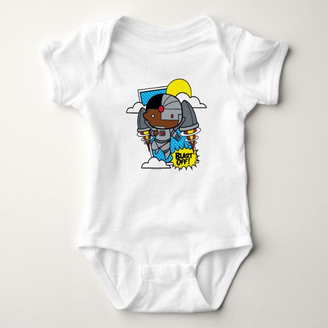 Chibi Cyborg Blast Off! Baby Strampler (Vorderseite)