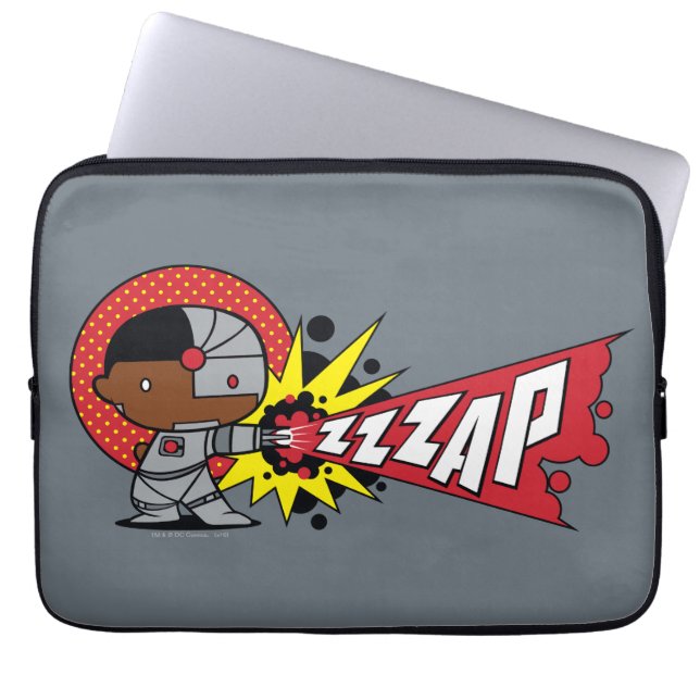 Chibi Cyborgs zybernetische Cannon Laptopschutzhülle (Vorderseite)