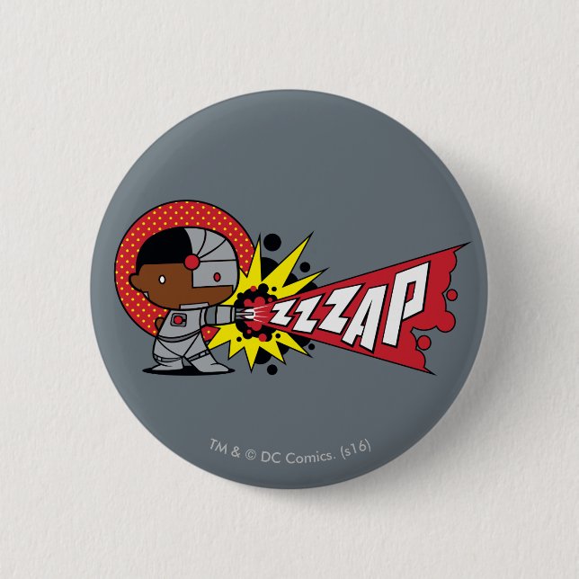 Chibi Cyborgs zybernetisches Cannon Button (Vorderseite)