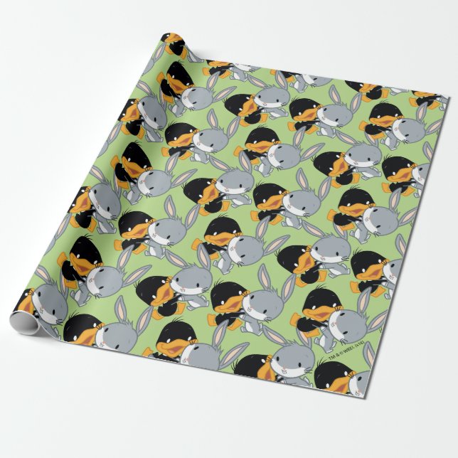 Chibi DAFFY DUCK™ & BUGS BUNNY™ Geschenkpapier (Ungerollt)
