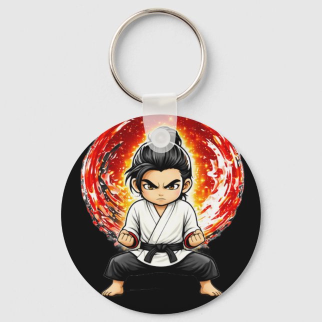 Chibi Dojo Ausdauer Clear Mind Schlüsselanhänger (Vorderseite)