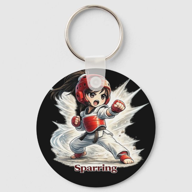 Chibi Dojo Sparring Breaking Schlüsselanhänger (Vorderseite)