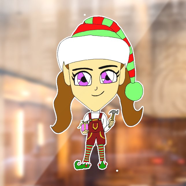 Chibi elf fensteraufkleber (Blatt 2)